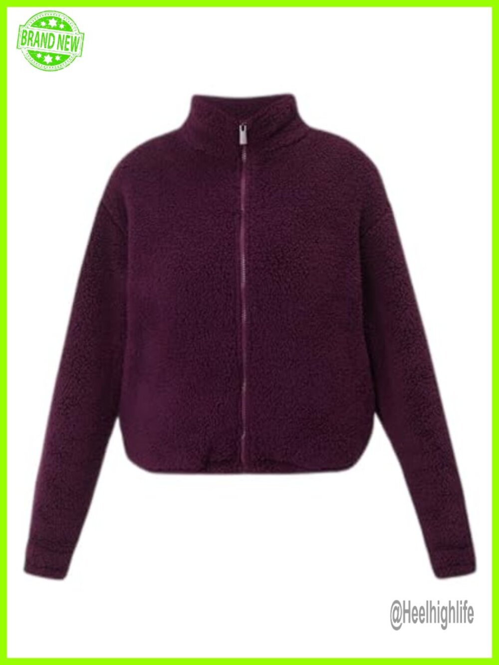 Sweaty Betty Canyon Zip Up Sherpa Fleece Relaxed Fit Sweatshirt